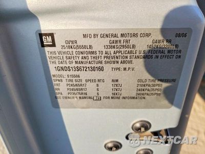 Zdjęcie 13 z 13 samochodu: 2007 CHEVROLET TRAILBLAZER LS VIN:1GNDS13S672130160 - miniatura
