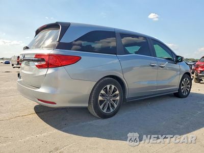 Trzecie zdjęcie samochodu z tyłu: 2022 HONDA ODYSSEY EXL VIN:5FNRL6H76NB001911 - miniatura