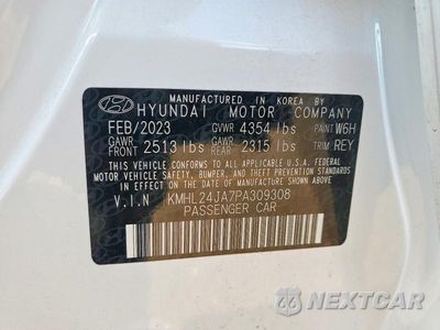 Zdjęcie 13 z 13 samochodu: 2023 HYUNDAI SONATA SE VIN:KMHL24JA7PA309308 - miniatura