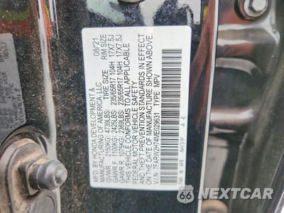 Zdjęcie 13 z 13 samochodu: 2021 HONDA CR-V SE VIN:7FARW2H74ME029631 - miniatura