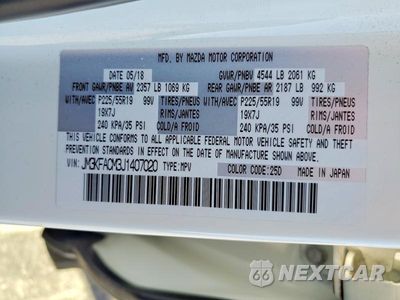 Zdjęcie 12 z 12 samochodu: 2018 MAZDA CX-5 TOURING VIN:JM3KFACM3J1407020 - miniatura