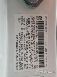 Zdjęcie 12 z 12 samochodu: 2022 HONDA CIVIC SPORT VIN:2HGFE2F52NH609007 - miniatura