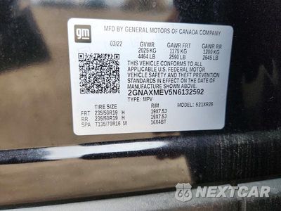 Zdjęcie 14 z 14 samochodu: 2022 CHEVROLET EQUINOX RS VIN:2GNAXMEV5N6132592 - miniatura