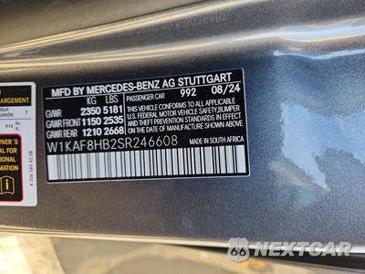 Zdjęcie 13 z 13 samochodu: 2025 MERCEDES-BENZ C 43 AMG VIN:W1KAF8HB2SR246608 - miniatura