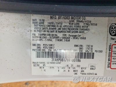 Zdjęcie 13 z 13 samochodu: 2009 FORD FUSION SEL VIN:3FAHP08179R180186 - miniatura