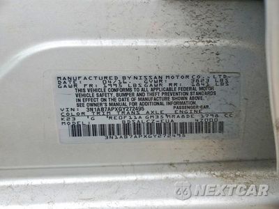 Zdjęcie 12 z 12 samochodu: 2016 NISSAN SENTRA FE+S VIN:3N1AB7APXGY272495 - miniatura