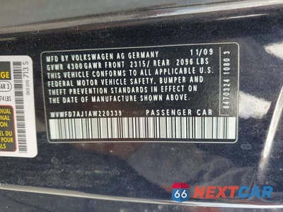 Zdjęcie 13 z 13 samochodu: 2010 VOLKSWAGEN GTI VIN:WVWFD7AJ1AW220339 - miniatura