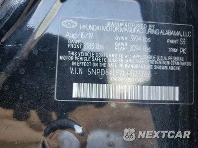 Zdjęcie 13 z 13 samochodu: 2020 HYUNDAI ELANTRA VALUE EDITION VIN:5NPD84LF7LH523766 - miniatura