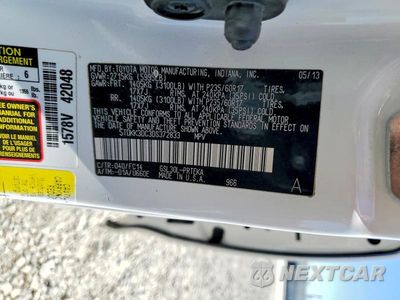 Zdjęcie 13 z 13 samochodu: 2013 TOYOTA SIENNA HYB LTD VIN:5TDKK3DC3DS372833 - miniatura