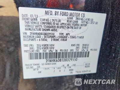 Zdjęcie 13 z 13 samochodu: 2013 FORD FLEX LIMITED VIN:2FMHK6D81DBD29550 - miniatura