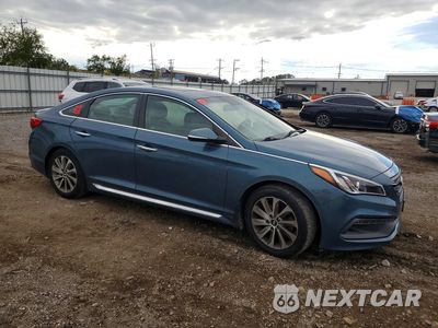 Czwarte zdjęcie samochodu z boku: 2015 HYUNDAI SONATA SPORT VIN:5NPE34AF4FH139471 - miniatura