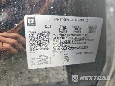 Zdjęcie 13 z 13 samochodu: 2023 CHEVROLET TAHOE K1500 PREMIER VIN:1GNSKSKD3PR230224 - miniatura