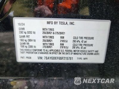 Zdjęcie 14 z 14 samochodu: 2025 TESLA MODEL Y VIN:7SAYGDEF6SF215781 - miniatura