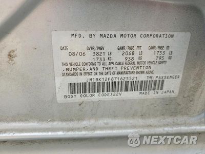 Zdjęcie 12 z 12 samochodu: 2007 MAZDA 3 I VIN:JM1BK12F871625521 - miniatura