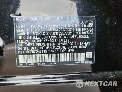 Zdjęcie 13 z 13 samochodu: 2026 HONDA HR-V SPORT VIN:3CZRZ2H51TM719455 - miniatura