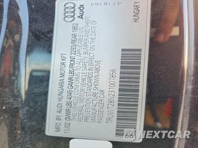 Zdjęcie 12 z 12 samochodu: 2003 AUDI TT QUATTRO VIN:TRUWT28N231007856 - miniatura