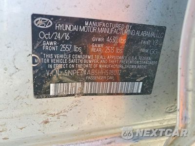 Zdjęcie 12 z 12 samochodu: 2017 HYUNDAI SONATA LIMITED 2.0T VIN:5NPE34AB5HH518012 - miniatura