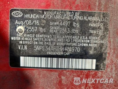 Zdjęcie 12 z 12 samochodu: 2017 HYUNDAI SONATA LIMITED VIN:5NPE34AF7HH481970 - miniatura