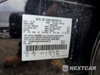 Zdjęcie 13 z 13 samochodu: 2024 FORD EDGE SEL VIN:2FMPK4J95RBA82912 - miniatura