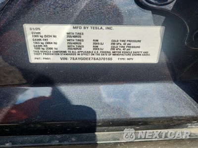 Zdjęcie 12 z 12 samochodu: 2025 TESLA MODEL Y VIN:7SAYGDEE7SA370165 - miniatura