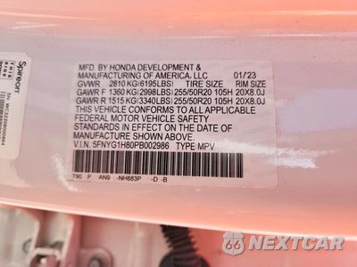Zdjęcie 13 z 13 samochodu: 2023 HONDA PILOT ELITE VIN:5FNYG1H80PB002986 - miniatura
