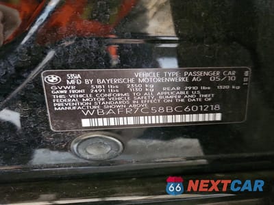 Zdjęcie 12 z 12 samochodu: 2011 BMW 535 I VIN:WBAFR7C58BC601218 - miniatura