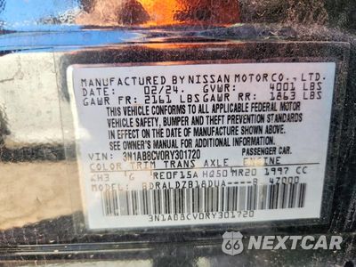 Zdjęcie 13 z 13 samochodu: 2024 NISSAN SENTRA SV VIN:3N1AB8CV0RY301720 - miniatura