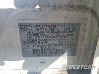 Zdjęcie 12 z 12 samochodu: 2016 NISSAN SENTRA SV VIN:3N1AB7AP8GL655817 - miniatura