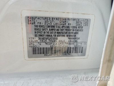 Zdjęcie 12 z 12 samochodu: 2018 NISSAN SENTRA S VIN:3N1AB7AP2JY218194 - miniatura