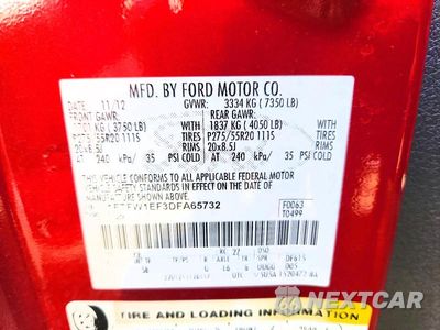 Zdjęcie 12 z 12 samochodu: 2013 FORD F150 SUPERCREW VIN:1FTFW1EF3DFA65732 - miniatura