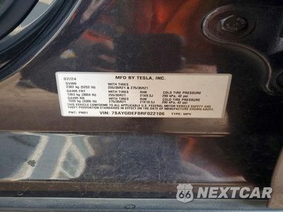 Zdjęcie 12 z 12 samochodu: 2024 TESLA MODEL Y VIN:7SAYGDEF8RF022106 - miniatura