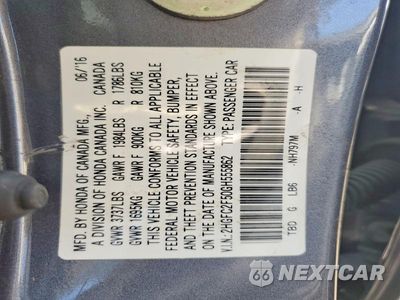 Zdjęcie 12 z 12 samochodu: 2016 HONDA CIVIC LX VIN:2HGFC2F50GH555862 - miniatura