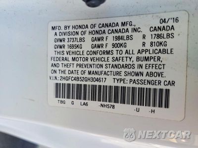 Zdjęcie 13 z 13 samochodu: 2016 HONDA CIVIC LX VIN:2HGFC4B52GH304617 - miniatura