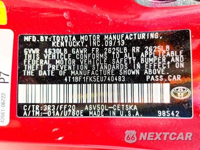Zdjęcie 12 z 12 samochodu: 2014 TOYOTA CAMRY SE VIN:4T1BF1FK5EU740483 - miniatura