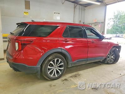 Trzecie zdjęcie samochodu z tyłu: 2021 FORD EXPLORER ST VIN:1FM5K8GCXMGA22899 - miniatura