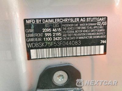 Zdjęcie 12 z 12 samochodu: 2003 MERCEDES-BENZ SL 500R VIN:WDBSK75F53F044083 - miniatura