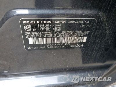 Zdjęcie 12 z 12 samochodu: 2024 MITSUBISHI MIRAGE G4 ES VIN:ML32FUFJ8RHF14522 - miniatura