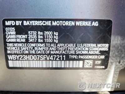 Zdjęcie 12 z 12 samochodu: 2025 BMW I4 EDRIVE 40 VIN:WBY23HD07SFV47211 - miniatura