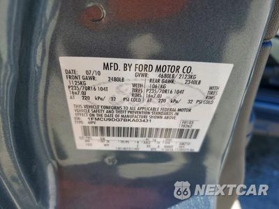 Zdjęcie 14 z 14 samochodu: 2011 FORD ESCAPE XLT VIN:1FMCU9DG7BKA03431 - miniatura