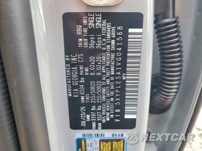 Zdjęcie 14 z 14 samochodu: 2027 KIA TELLURIDE HYBRID SX-PRESTIGE VIN:5XYPLESA1VG041568 - miniatura