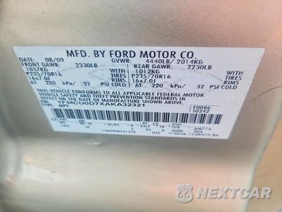 Zdjęcie 13 z 13 samochodu: 2010 FORD ESCAPE XLT VIN:1FMCU0D7XAKA32321 - miniatura