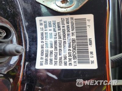 Zdjęcie 12 z 12 samochodu: 2016 HONDA CIVIC EX VIN:19XFC1F34GE219361 - miniatura