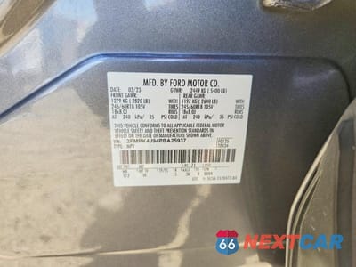 Zdjęcie 12 z 12 samochodu: 2023 FORD EDGE SEL VIN:2FMPK4J94PBA25937 - miniatura