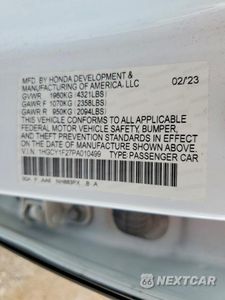 Zdjęcie 13 z 13 samochodu: 2023 HONDA ACCORD LX VIN:1HGCY1F27PA010499 - miniatura