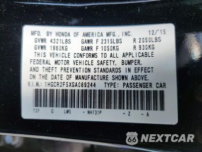 Zdjęcie 12 z 12 samochodu: 2016 HONDA ACCORD SPORT VIN:1HGCR2F5XGA089244 - miniatura