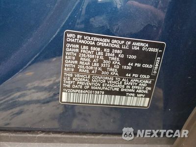 Zdjęcie 12 z 12 samochodu: 2023 VOLKSWAGEN ID.4 PRO VIN:1V2DNPE84PC013979 - miniatura