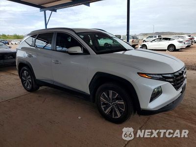 Czwarte zdjęcie samochodu z boku: 2023 HYUNDAI TUCSON BLUE VIN:KM8JBCA10PU089199 - miniatura