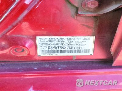 Zdjęcie 13 z 13 samochodu: 2002 HONDA ACCORD EX VIN:1HGCG16562A019376 - miniatura