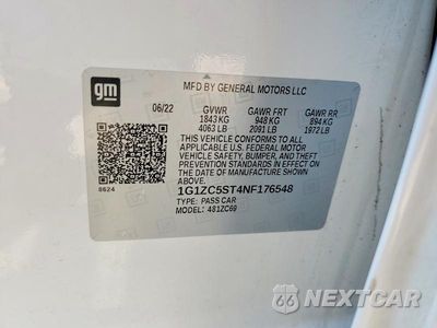 Zdjęcie 12 z 12 samochodu: 2022 CHEVROLET MALIBU LS VIN:1G1ZC5ST4NF176548 - miniatura