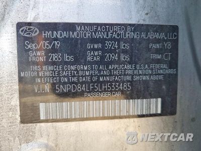Zdjęcie 12 z 12 samochodu: 2020 HYUNDAI ELANTRA VIN:5NPD84LF5LH533485 - miniatura